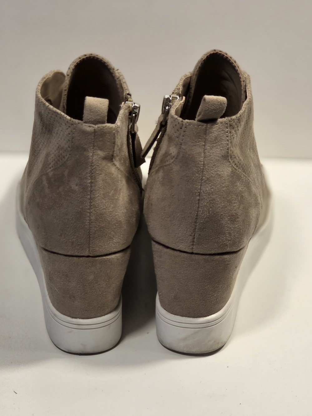 MIA Taupe Slip-On High-Top Perforated Sneakers - Picture 4 of 9